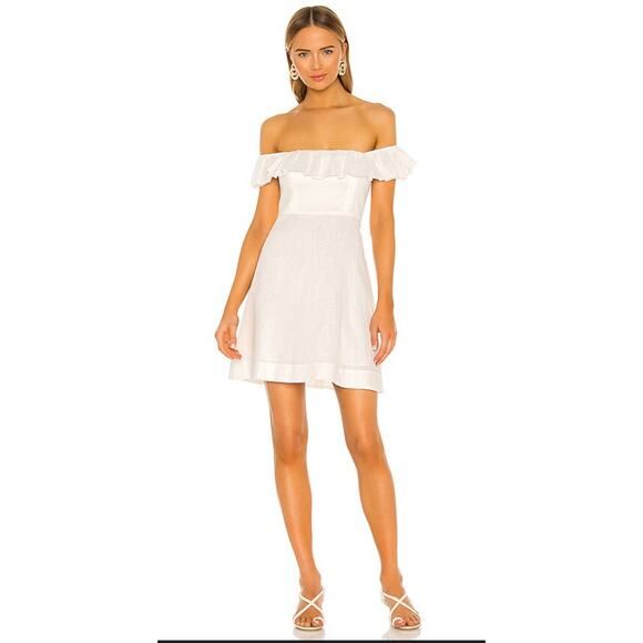 zimmerman Dresses & Skirts - Zimmermann Brighton‎ Ruffle Neck ivory Dress size 3